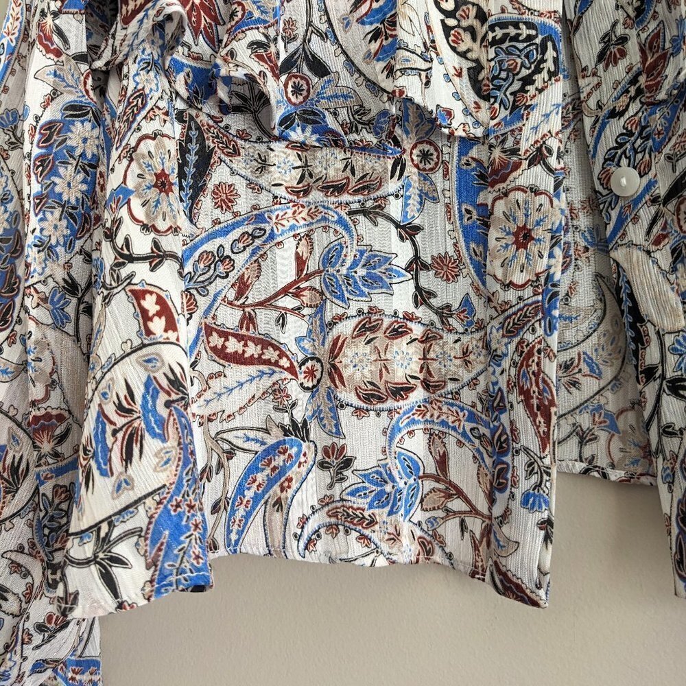 Zara Paisley button front blouse - Picture 6 of 6